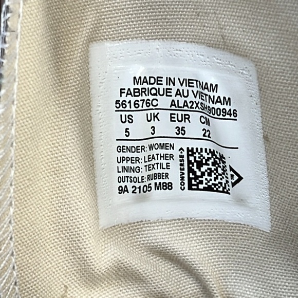 Chuck Taylor All Star Lift Platform leather high top. White - Picture 3 of 6